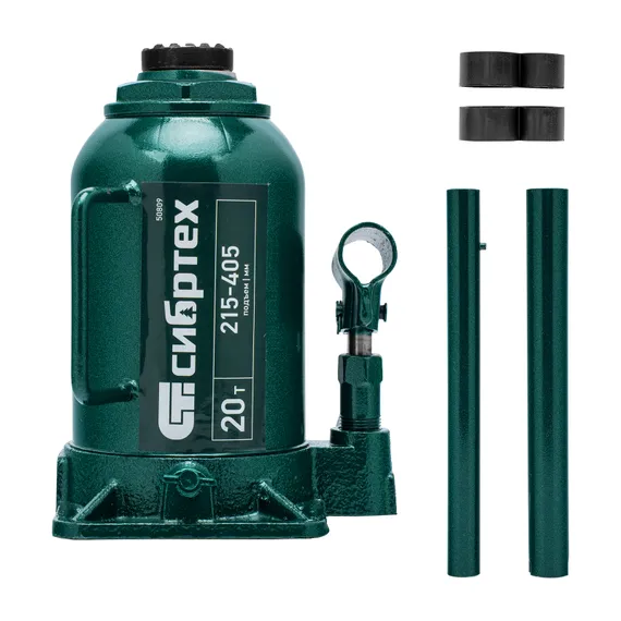 Домкрат гидравлический бутылочный, 20 т, 215-405 мм Сибртех