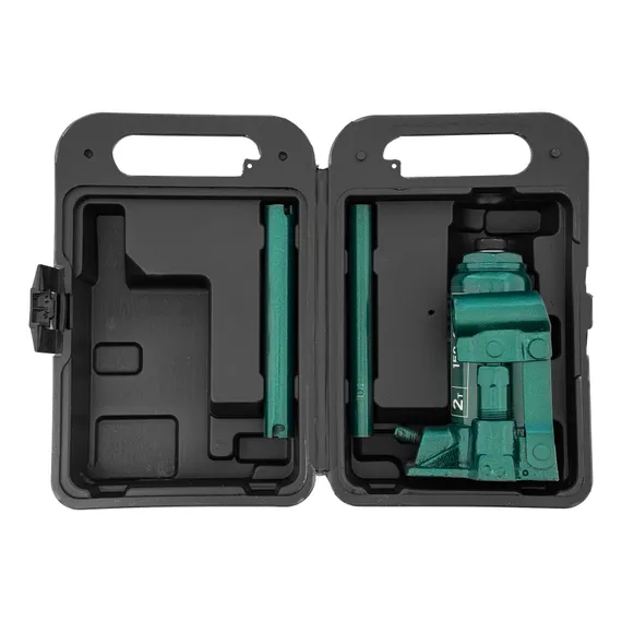 Домкрат гидравлический бутылочный, 2 т, 150-280 мм, в пласт. кейсе Сибртех