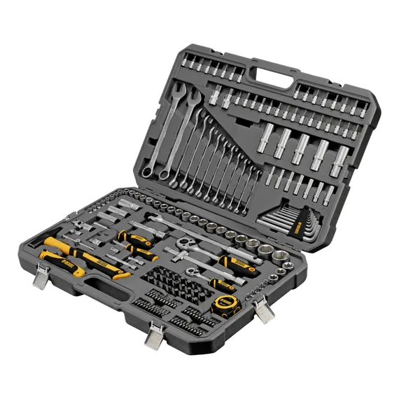 Набор инструментов, 1/2", 1/4", CrV, S2, пластиковый кейс, 194 предмета Denzel