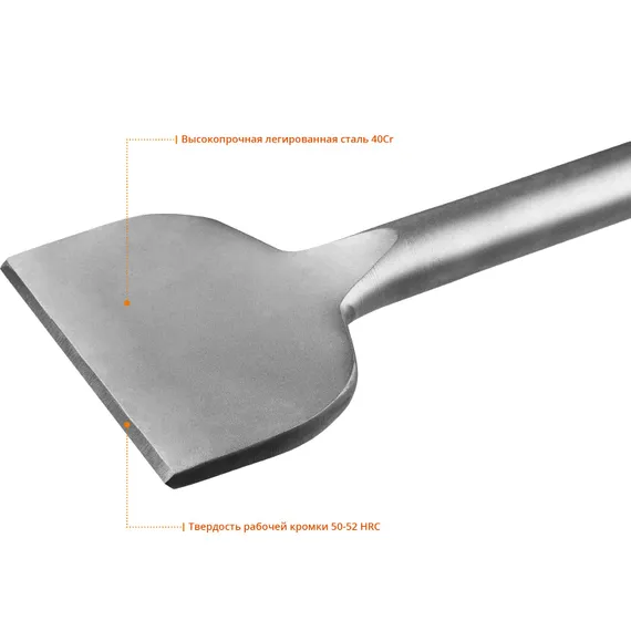 ЗУБР БУРАН, 125 х 400 мм, HEX 30, лопаточное зубило (29375-125-400)