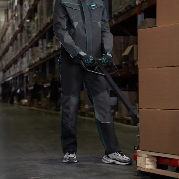 Полукомбинезон профессиональный рабочий, 97% хлопок 3% спандекс, M Gross