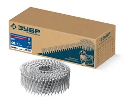 ЗУБР CSN 40 х 2.1 мм, барабанные гвозди для сайдинга оцинкованные, 14000 шт (305386-40)