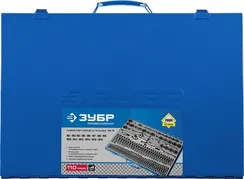 ЗУБР 110 предметов, сталь Р6М5, набор метчиков и плашек, Профессионал (28110-H110)