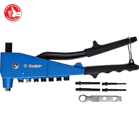 ЗУБР К-М6, 2 вида заклёпок, 270 мм, комбинированный литой заклепочник в кейсе, Профессионал (31196)