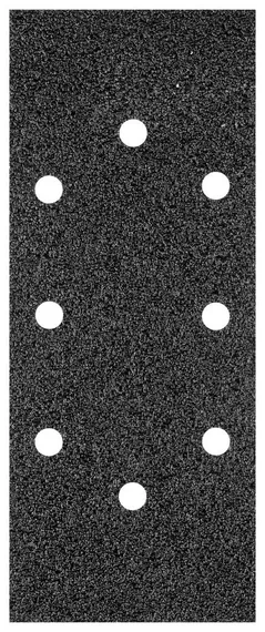 Лист шлиф. универсал. URAGAN ″Оптимален для мягких пород дерева″ 8 отверстий по линии, для ПШМ, P40, 93х230мм, 10шт