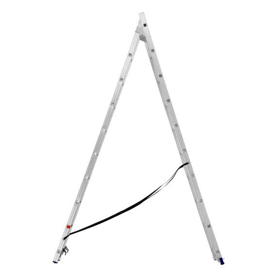 Лестница, 2 х 10 ступеней, алюминиевая, двухсекционная, Сибртех