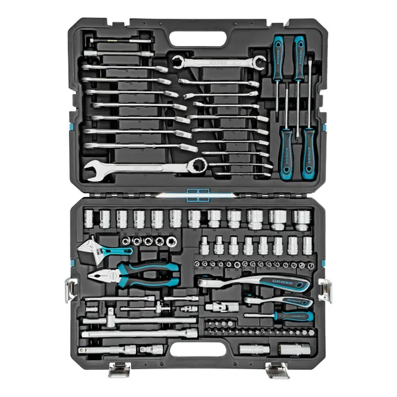 Набор инструментов, 1/4", 1/2", CrV, 120 зубьев, 101 предмет Gross