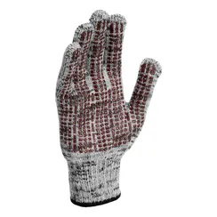 Перчатки трикотажные, акрил, усиленные, ПВХ-гель Протектор, цвет: мулине, 10 класс Сибртех