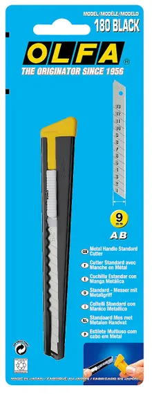 OLFA с сегментированным лезвием 9 мм, нож (OL-180-BLACK)