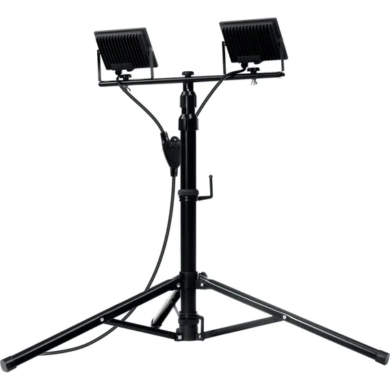 ЗУБР ПСК 30х2, 2 х 30 Вт, 6500 К, IP 65, 1.6 м, светодиодные прожекторы на штативе, Профессионал (57145-2-30)