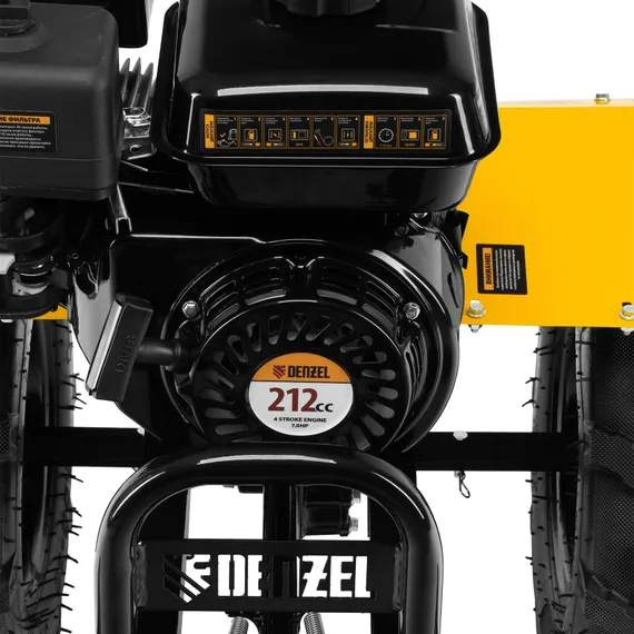 Мотоблок DPT-270X, 7 л.с, дисковое сцепление, ширина 90 см, глубина 35 см, фрез 3 х 4, ВОМ, передачи 2В/1Н Denzel