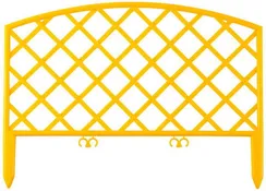 GRINDA Плетень, 24 х 320 см, желтый, 7 секций, декоративный забор (422207-Y)