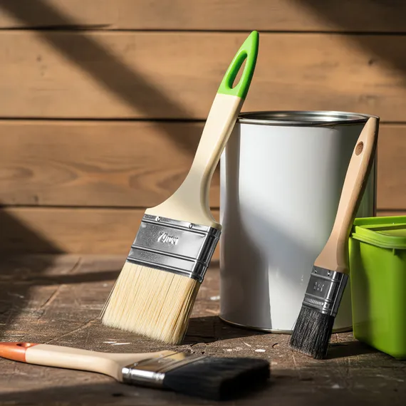 Кисть флейцевая, 70*8, натуральная щетина, пластиковая ручка, 10шт Сибртех