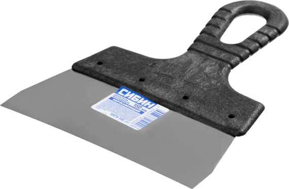 СИБИН 150 мм, пластиковая ручка, нержавеющий фасадный шпатель (10079-150)