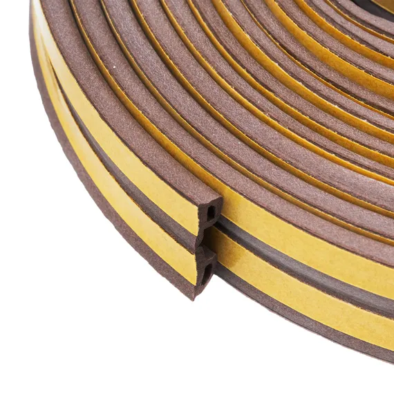 Уплотнитель, 24 м, профиль "P", коричневый Сибртех