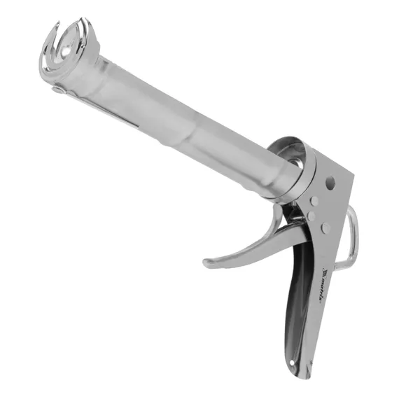Пистолет для герметика, 310 мл, "полуоткрытый", хромированный, зубчатый шток 7 мм Matrix
