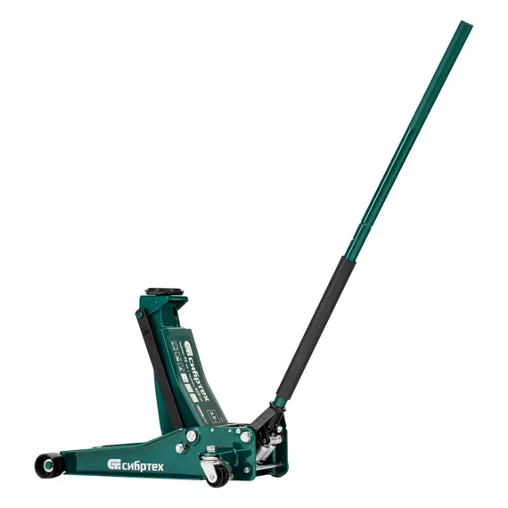 Домкрат гидравлический подкатной, 3,5 т, 95-520 мм, быстрый подъем, низкий подхват, проф. Сибртех