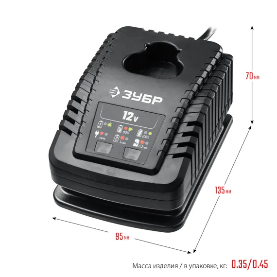 ЗУБР 12 В, 2 А, зарядное устройство для АКБ тип Т7, Профессионал (RT7-12-2)