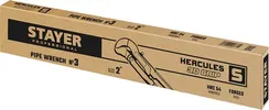 STAYER Hercules-S, №3, 2″, 560 мм, трубный ключ с изогнутыми губками, Professional (27311-3)