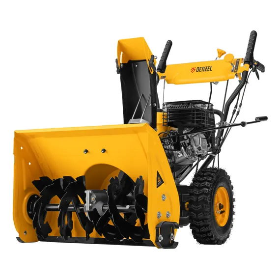 Гибридная снегоуборочная машина с функц. подметания SWB-600, 212 сс, руч. старт, 2 насадки Denzel