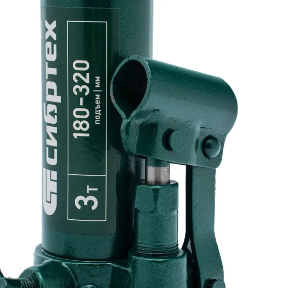 Домкрат гидравлический бутылочный, 3 т, 180-320 мм Сибртех