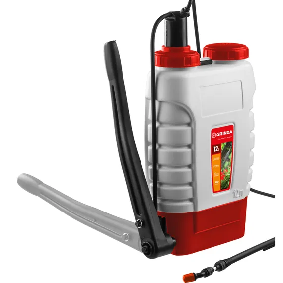 GRINDA KS-12, 12 л, с телескопическим удлинителем, ранцевый опрыскиватель (425217)