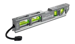 KRAFTOOL BILLET-20, 8 в 1, 200 мм, точность 0.3 мм/м, 4 глазка, брусковый магнитный уровень (34790)