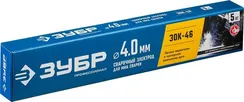 ЗУБР Д 4.0 х 450 мм, 5 кг в коробке, ЗОК-46 рутил-целлюлозный, электрод сварочный, Профессионал (40035-4.0)