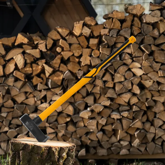 Колун-кувалда 4000 г, кованая, фибергласовая  рукоятка c TPR покрытием, 880 мм Denzel
