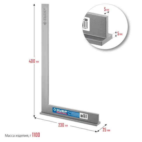 ЗУБР 400 х 230 мм, слесарный угольник, Профессионал (3465-40)