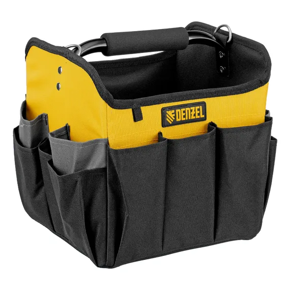 Переноска для инструмента, 260х240х300 мм, 22 кармана, наплечный ремень Denzel
