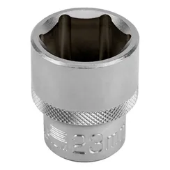 Головка торцевая, 23 мм, шестигранная, CrV, под квадрат 1/2 Stels