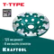 KRAFTOOL T-Type d 125 мм, сегментная алмазная чашка, INDUSTRIAL (33446-125)