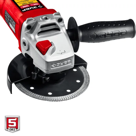 УШМ, (болгарка) электрическая, ЗУБР 1200 Вт, d125 мм, регулировка оборотов (УШМ-125-1205 Э)