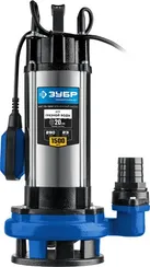 Дренажный насос с большим напором для грязной воды ЗУБР 1500 Вт Профессионал (НПГ-Т5-1500)