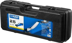 ЗУБР Т-65, 2.5 т, 90 - 360 мм, подкатной домкрат с низким подхватом и поворотной ручкой в кейсе, Профессионал (43057-2.5-K)