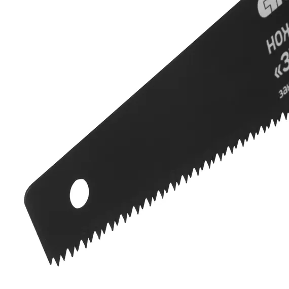 Ножовка по дереву "Зубец", 450 мм, 7-8 TPI, каленый зуб 2D, защитное покрытие, двухкомпонентная рукоятка Сибртех