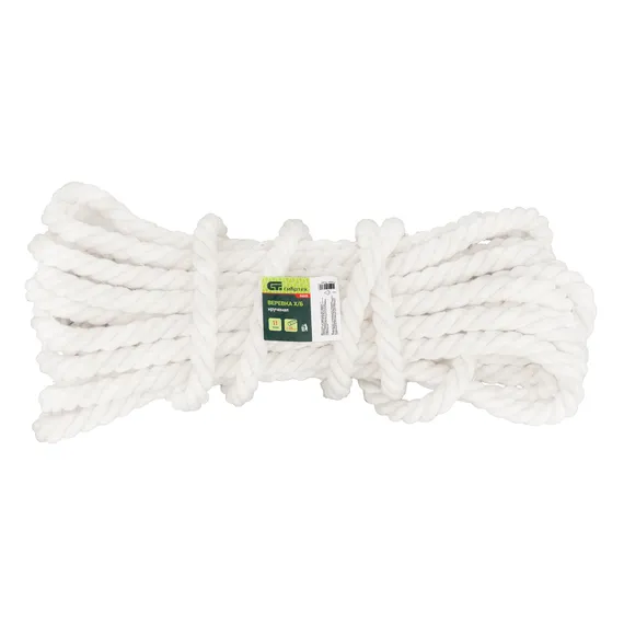 Веревка х/б, D 18 мм, L 11 м, крученая, 567 кгс Сибртех