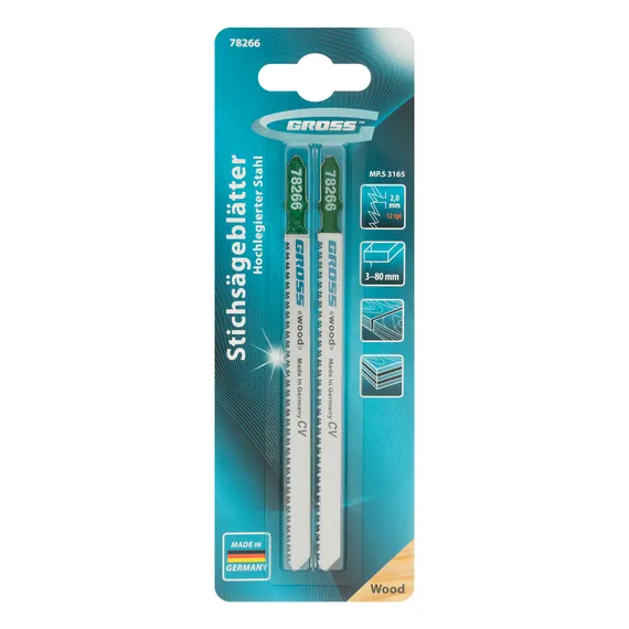 Полотна для электролобзика  по дереву, 2 шт, ( 3165 ) Gross