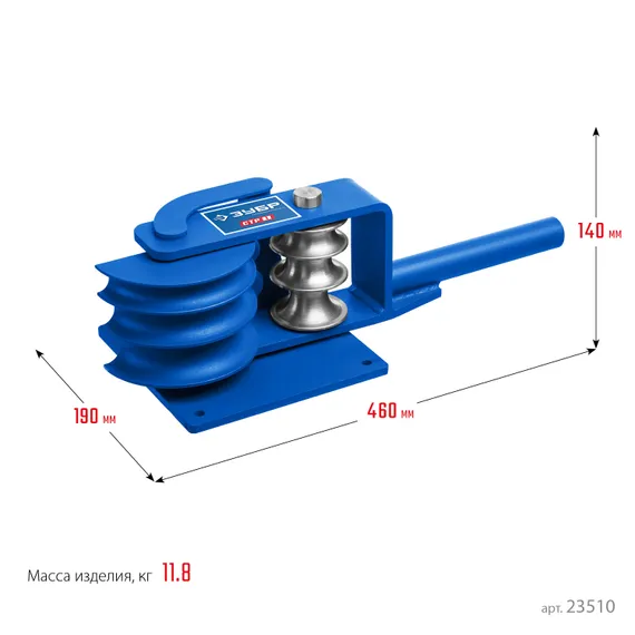 ЗУБР СТР1, станок трубогибочный ручной, Профессионал (23510)