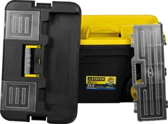 STAYER BIGPro, 620 х 370 х 420 мм, (24.5″), Пластиковый ящик-тележка для инструментов, Professional (38107-24)