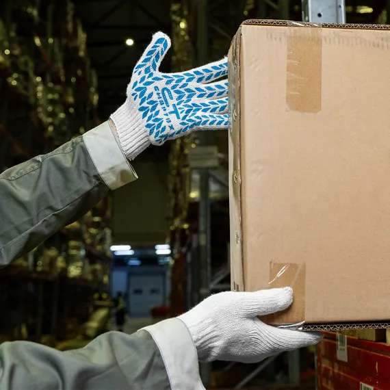 Перчатки х/б, ПВХ покрытие, "Протектор" 7 класс Сибртех