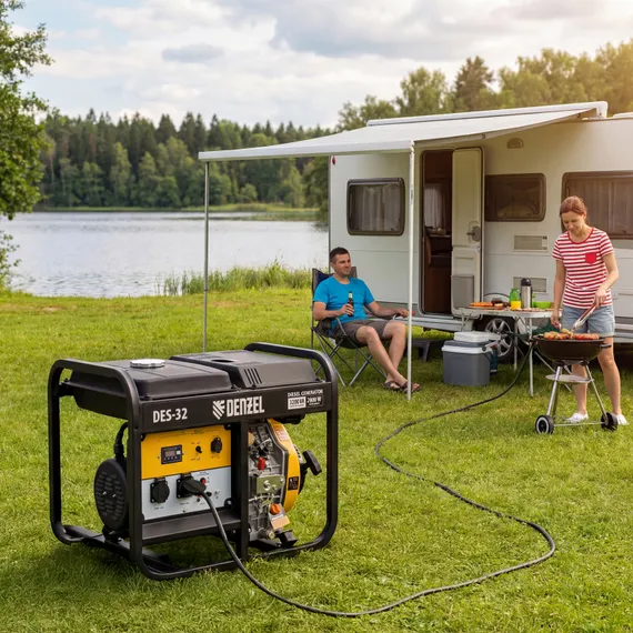 Генератор дизельный DES-32, 3,2 кВт, 230 В, 11 л, ручной стартер Denzel