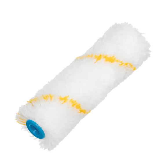 Мини-валик сменный ПОЛИАКРИЛ желтая полоса, 110мм, ворс 12мм, D 16мм, D ручки 6мм MTX