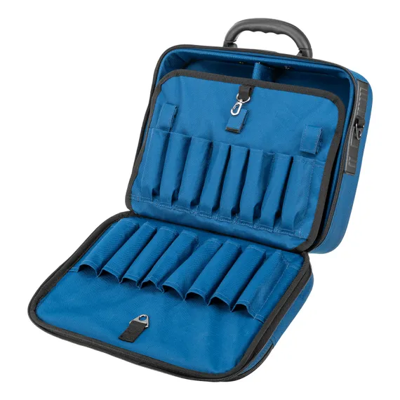 Кейс монтера, 365х300х110 мм, 10 карманов, наплечный ремень Сибртех