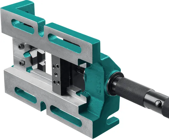 KRAFTOOL 100 мм, трехсторонние, станочные сверлильные тиски (32716-100)