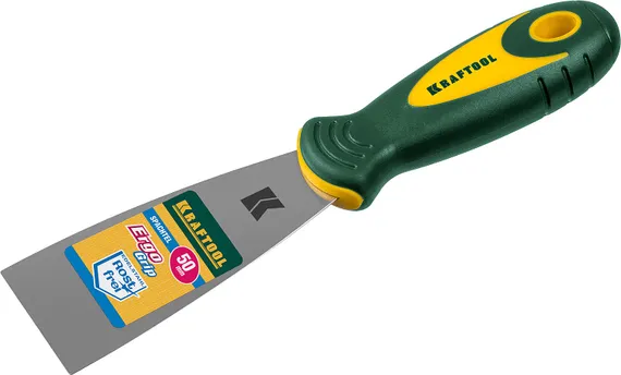 KRAFTOOL 50 мм, х-образное профилированное полотно, двухкомпонентная ручка, нержавеющий, шпатель (10035-050)