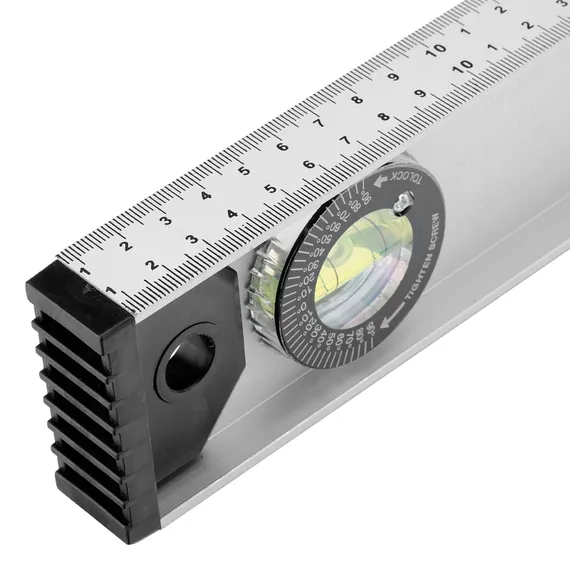 Уровень алюминиевый "Рельс", 1000 мм, 3 глазка (1 поворотный) Matrix