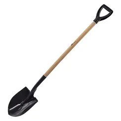 Лопата для сыпучих грузов, 215х290х1340 мм, деревянный лакированный черенок, Сибртех