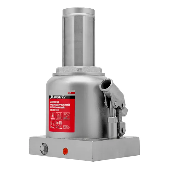 Домкрат гидравлический бутылочный, 50 т, h подъема 236-356 мм Matrix